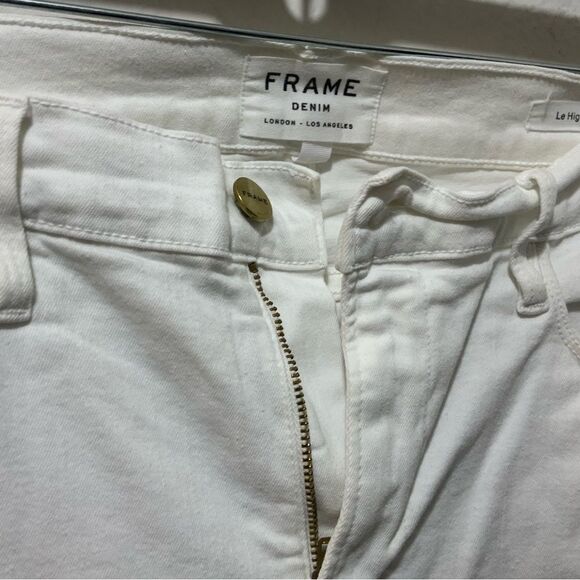 Frame Denim Le High Flare Jeans in Blanc White Sz 31 - Picture 7 of 13